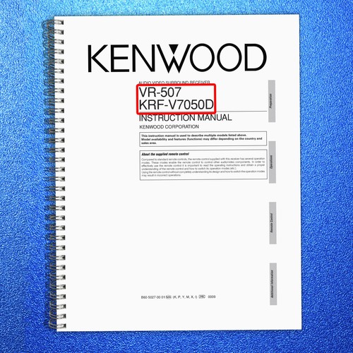 Kenwood 507 krf v7050d - vr-507, krf-v7050d